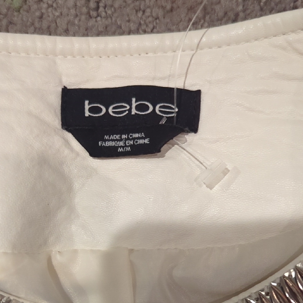 Bebe - Faux Leather Jacket with Silver Details - Picture 2 of 3
